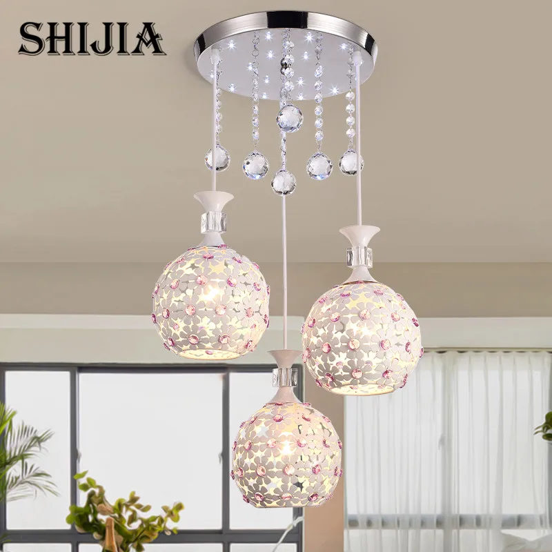 

Modern Minimalist 3 Heads Creative Restaurant led Pendant Light for Dining Room Kitchen Hanging Flower Pendant Lamp