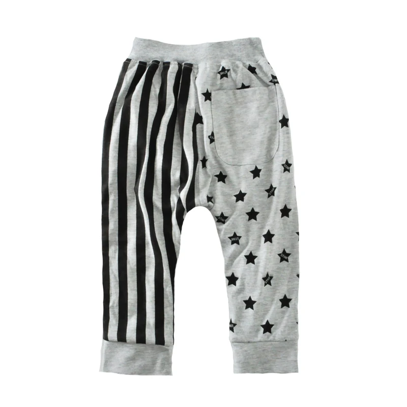 Шаровары для маленьких мальчиков осень 2017 детские штаны в полоску со звездами