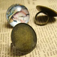 100 шт/ло античная латунь без никеля 30 мм круглое кольцо база