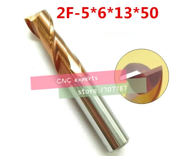 

2F-5*6*13*50 HRC60,carbide Square Flatted End Mills coating:nano 2 flute diameter 5.0 mm, The Lather,boring Bar,cnc,machine