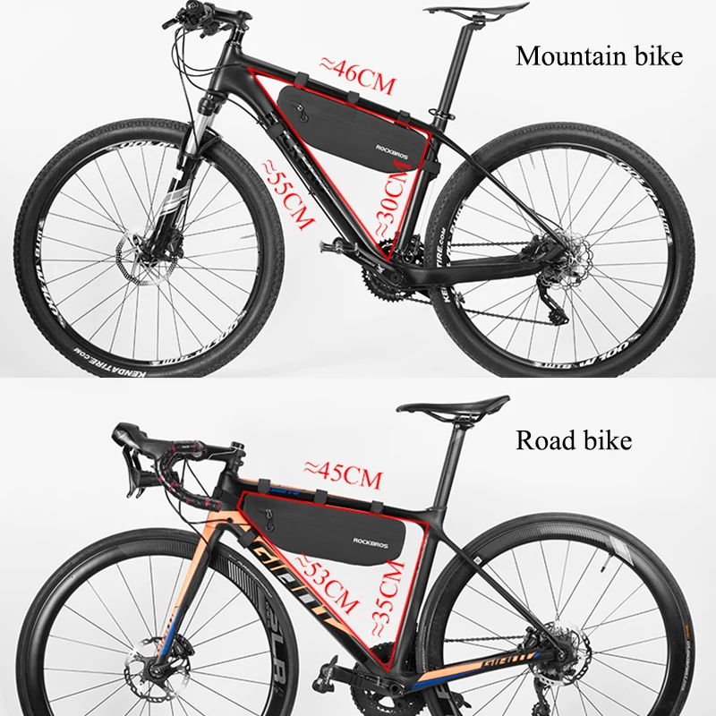 Excellent ROCKBROS 3L Bicycle Bags Triangle Top Tube Frame Bag Waterproof Reflective Compartment Pannier MTB Road Cycling Bike Accessories 4 Excellent ROCKBROS 3L Bicycle Bags Triangle Top Tube Frame Bag Waterproof Reflective Compartment Pannier MTB Road Cycling Bike Accessories 4