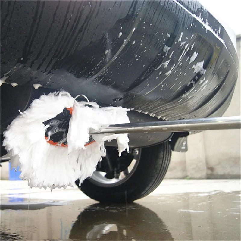 New Arrivals Car Adjustable Telescoping Cleaning Dust Brush Wiping Soft Milk Silk Mop Wash Brush Dusting Tool