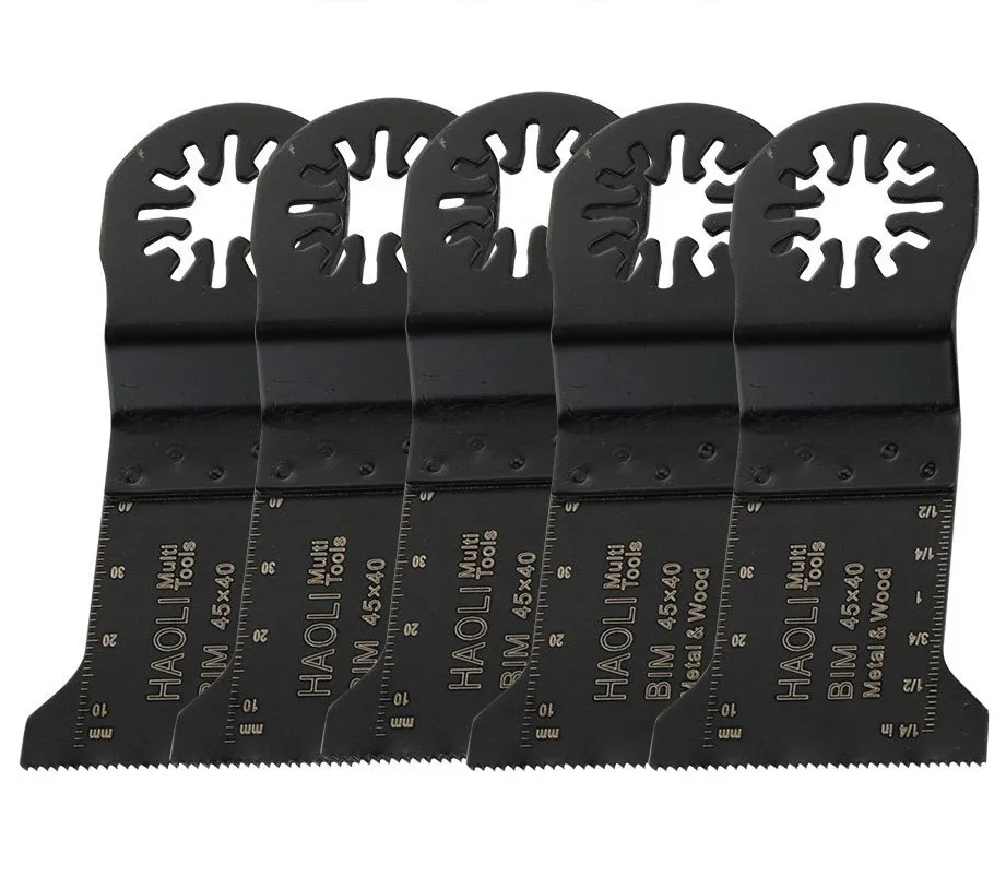 

5 Pcs 45mm Bi-metal Oscillating Tool Saw Blades Accessories fit for renovator Multimaster electric tools as Fein, TCH,Dremel etc