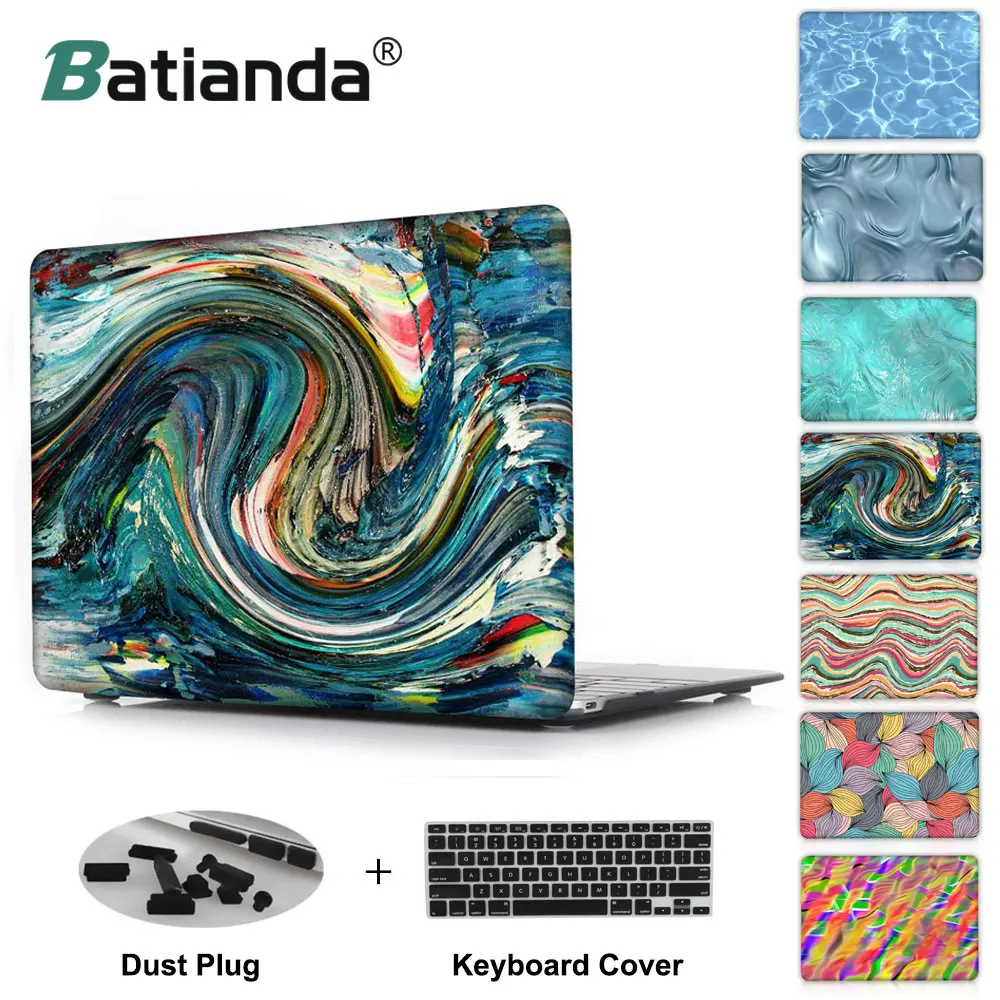 

New Water ripples Unique pattern print Case for MacBook Air 13 Air 11 12 Hard Cover for Macbook Pro Retina 13 15 Case