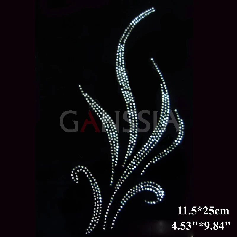 

10pcs/lot T-shirt flower hotfix rhinestones heat transfer design iron on motifs patches DIY motifs rhinestones(ss-2137)