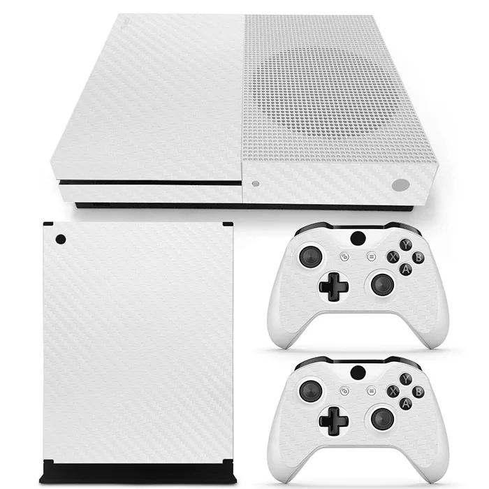 

White Carbon Fiber sticker Controller Skins Console Sticker For XBox One Slim
