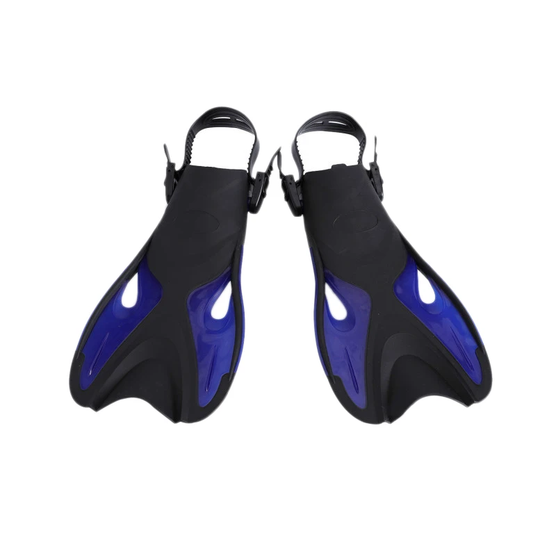 Плавники для плавания для взрослых Сноркелинг Моноласты Детские ласты для начинающих оборудование для плавания Портативный нож для подводной охоты для взрослых и детей - Цвет: Blue with XL