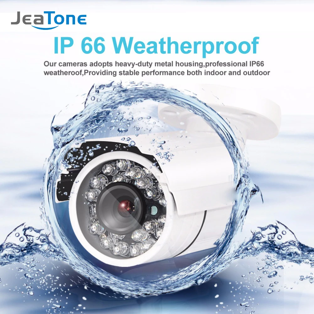 JeaTone HD 4CH DVR 4 шт. 720P 1200TVL камера безопасности видеонаблюдения видео системы Открытый водонепроницаемый Авто ночного видения камера