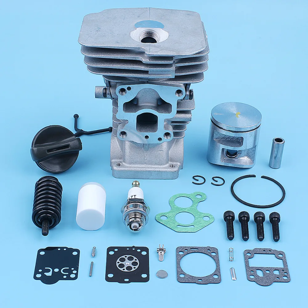 Cylinder Piston Carb Kit For Stihl MS261 44.7mm MS 261 Chainsaw Oil Seal Gas Cap 