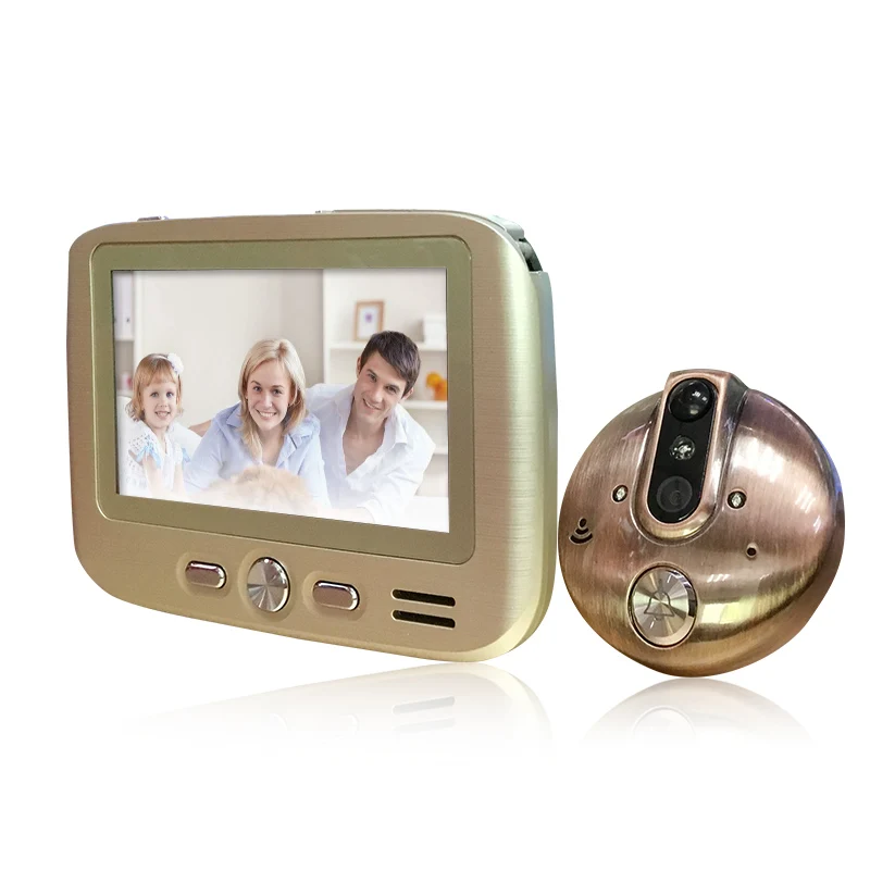 

Peephole sonnette sans fil avec camera 4.3 inch TFT LCD IR Night Vision Motion Detection Video Recording Photos Taking Max 32GB