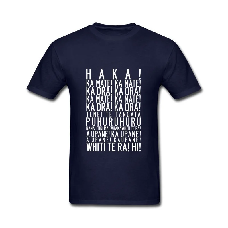 الكلمات على haka نيوزيلندا للرجبي الكرة الفانيلة فريق 100% ٪ مضحك القمصان للرجال قصير كم t-shirt ملابس الرجل الزى