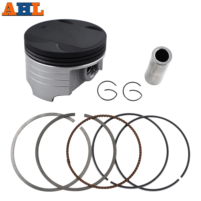 AHL Bore Size 74mm Motorcycle +100 Piston Set with Pin Rings Clip Kit