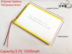 Литий-полимерный аккумулятор 3,7 в 4090125 планшет батарея 5500 мАч каждый Универсальный Перезаряжаемый для планшетных ПК 8 дюймов 9 дюймов 10