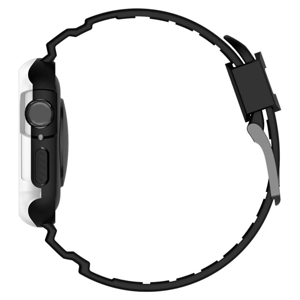 Силиконовый ремешок для работы с персональными компьютерами, Защитный чехол для наручных часов Apple Watch, версии 40/44 мм браслет Series 5 4 спортивные наручные часы ремень