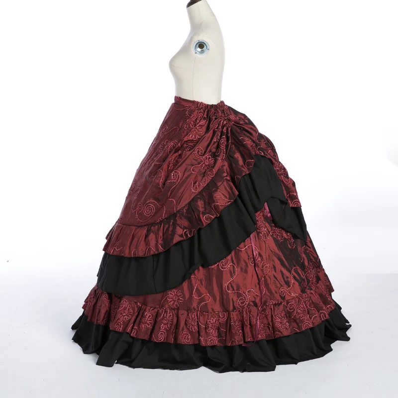 

18th Century Marie Antoinette Rococo Damask Cosplay Costume Skirt