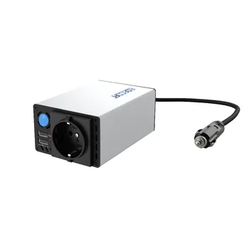 EDECOA-inversor de potencia de 300W para coche, dispositivo de onda sinusoidal modificada, DC 12V a AC 220V, Cargador USB dual 2