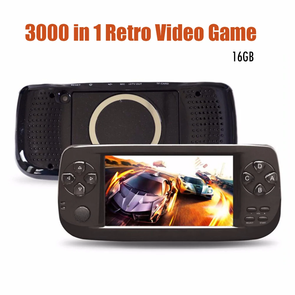 64 бит 4 3 дюймов Встроенный 3000 игр PAP K3 для CP1/CP2/GBA/FC/NEO/GEO формат игры Портативный HD
