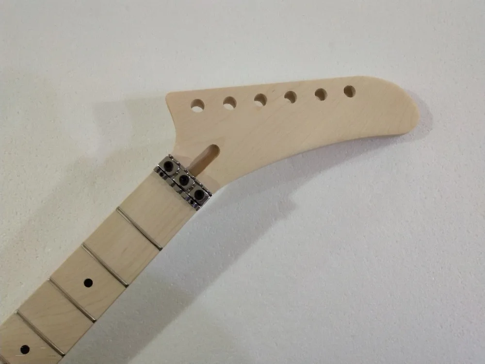 Необработанная Кленовая гитарная шейка 22 лада Банановая головка для ST style Floyd Rose