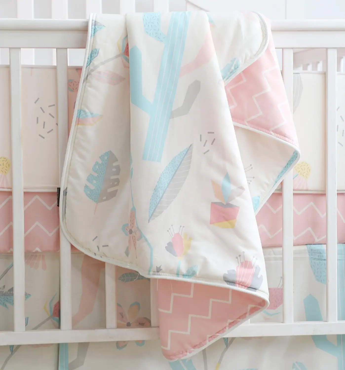 

Sahaler Boho Baby Blanket Baby Newborn Swaddle Wrap Crib Comforter Quilt 34*42 inches(Cactus)