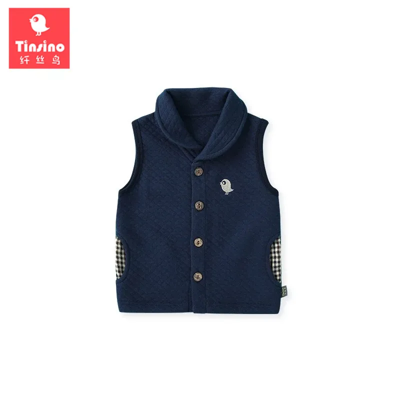 Tinsino Winter Baby Boys Thickening Vests Children Boy Autumn Cotton Waistcoats Kids Boys Spring