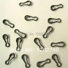 100 x Quick/Kwik застежки Клипсы Размер 8 матовый черный 12 мм Карповые стержни торцевые снасти