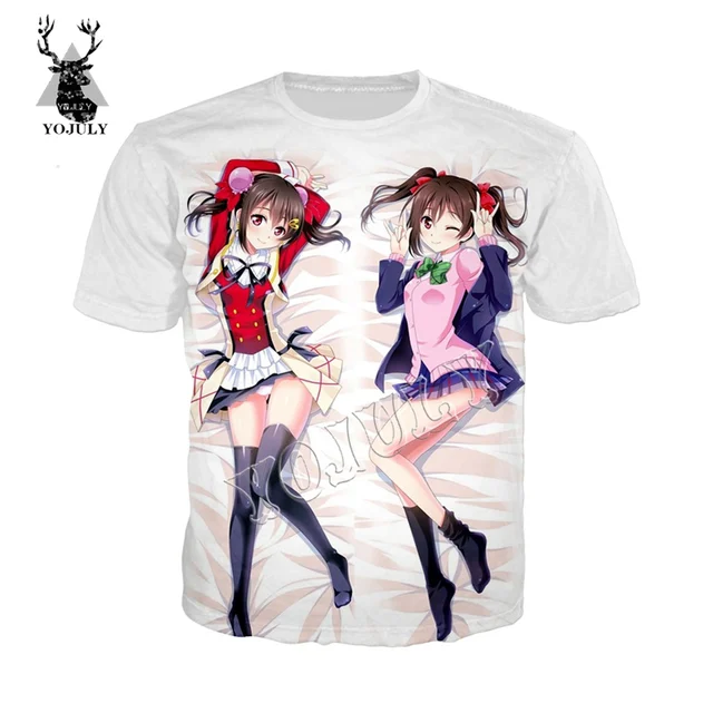 YOJULY Anime Love Live 3D Printed Men T-Shirt Women Fashion Casual t Shirts Unisex Novelty Streetwear Funny t shirt tops Y25