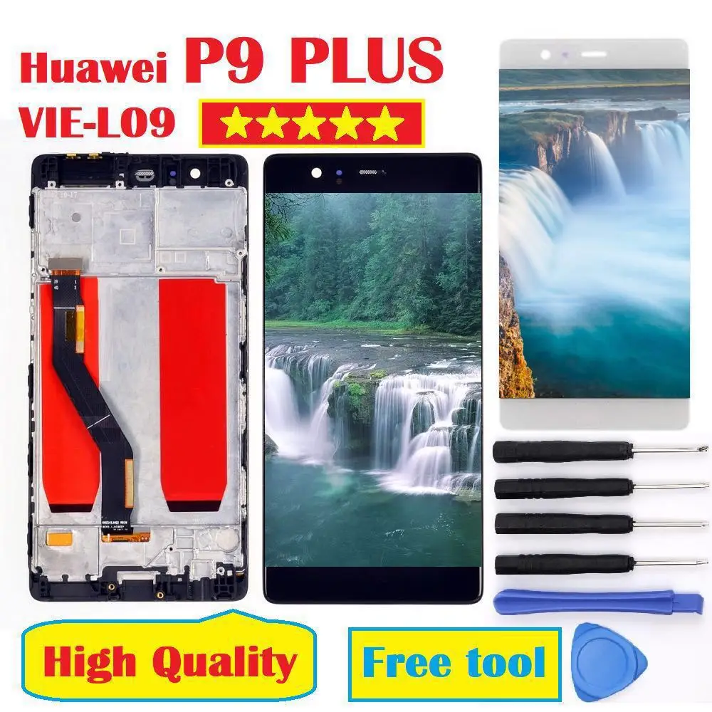

100% Tested For 5.5" Huawei P9 Plus LCD Display Touch Screen Digitizer Panel Assembly P9 Plus LCD For Huawei Replacement Parts