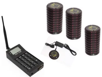 

Free shipping! Guest paging system, 1pc pocsag transmitter,30pc coaster pager, 1pc pager charger, self take food queue pager