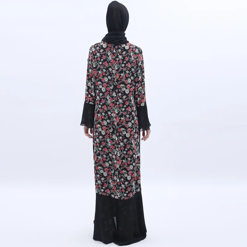 Двусторонняя одежда Рамадан абайя халат шифон мусульманское платье абайя s женский кафтан хиджаб платье кафтан Elbise Исламская одежда