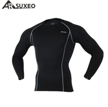 ARSUXEO Cycling Sports Running Fitness Bike Bicycle Baselayer Underwear Long Sleeve Jersey Quick Dry Shirt Men