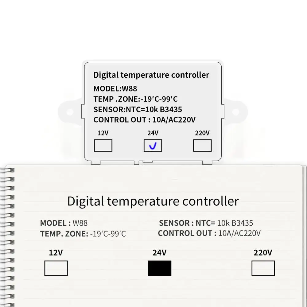 W88 110 В 220 В цифровой термостат контроль температуры Лер терморегулятор для инкубатора реле 10 а контроль нагрева охлаждения