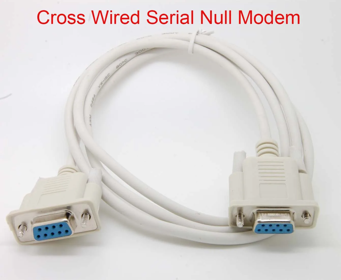 Serial RS232 Null Modem Cable Female to Female MALE TO FEMALE DB9 5ft 1
