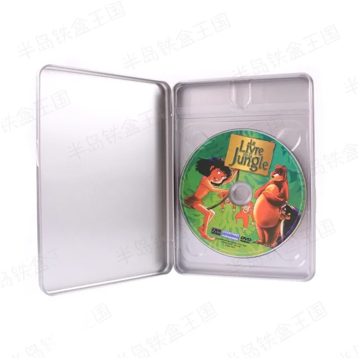 190X135X16 мм прямоугольная Серебряная жестяная коробка для CD и DVD дисков