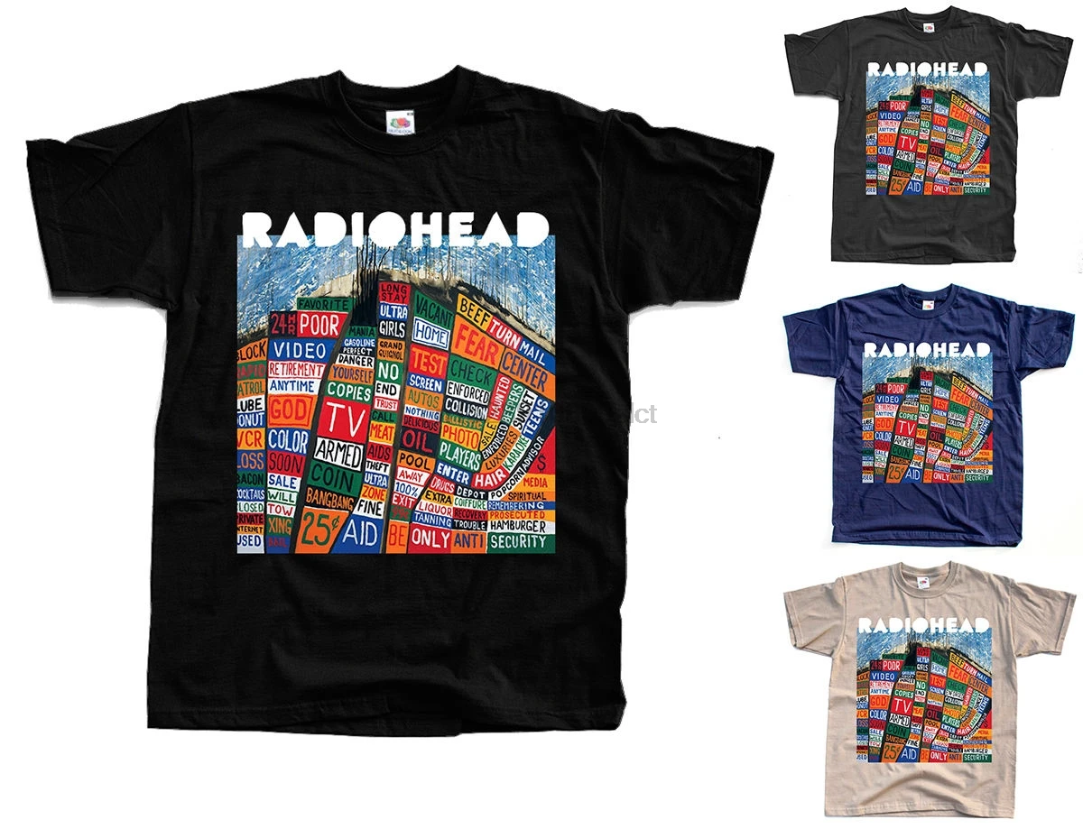 

RADIOHEAD Hail to the Thief T-Shirt (Black graphite navym khaki) S-5XLHipster O-Neck Cool Tops