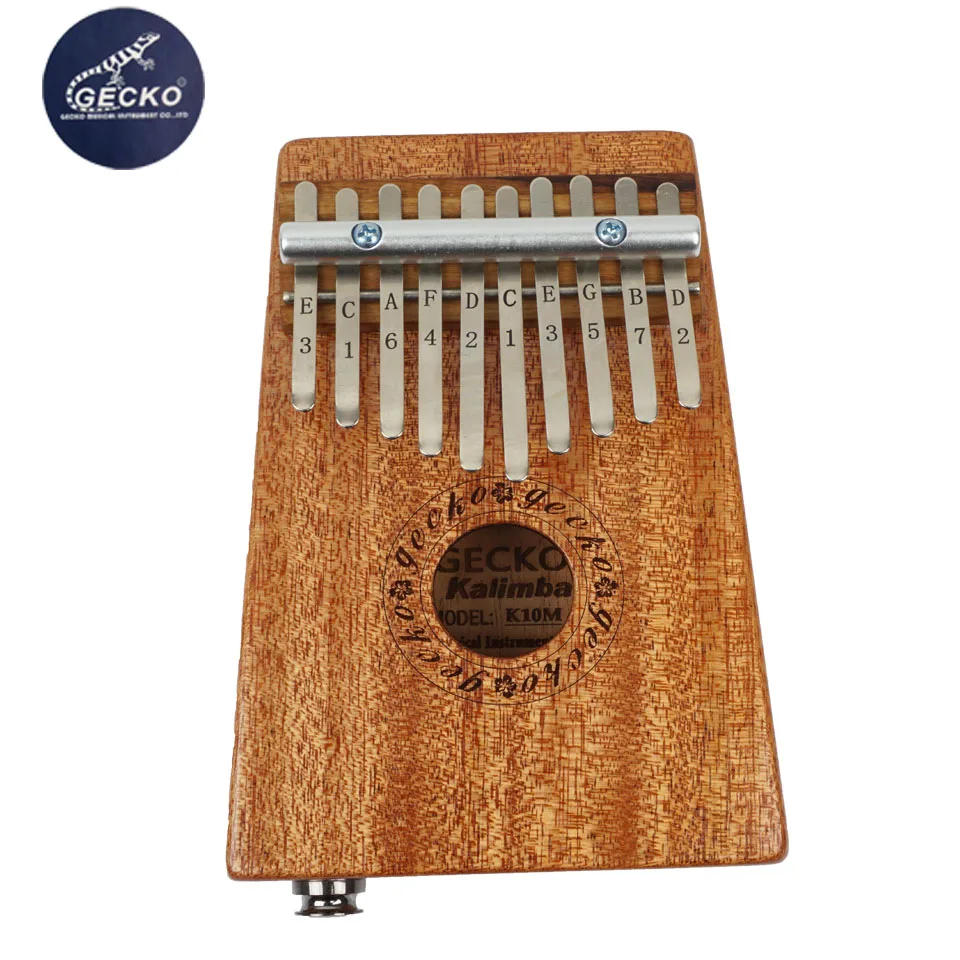 

Gecko 10 Key K10M, Kalimba African Thumb Piano Finger Percussion Keyboard Music Instruments Kids Marimba Mahogany Wood