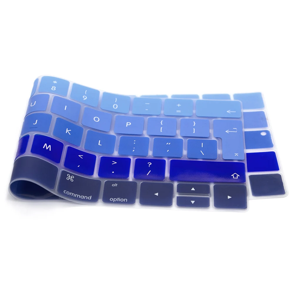 Градиентная силиконовая крышка клавиатуры наклейки протектор кожи для Mac Pro 1" 15 A1706 A1707 A1989 A1990 с сенсорной панелью Европейская версия