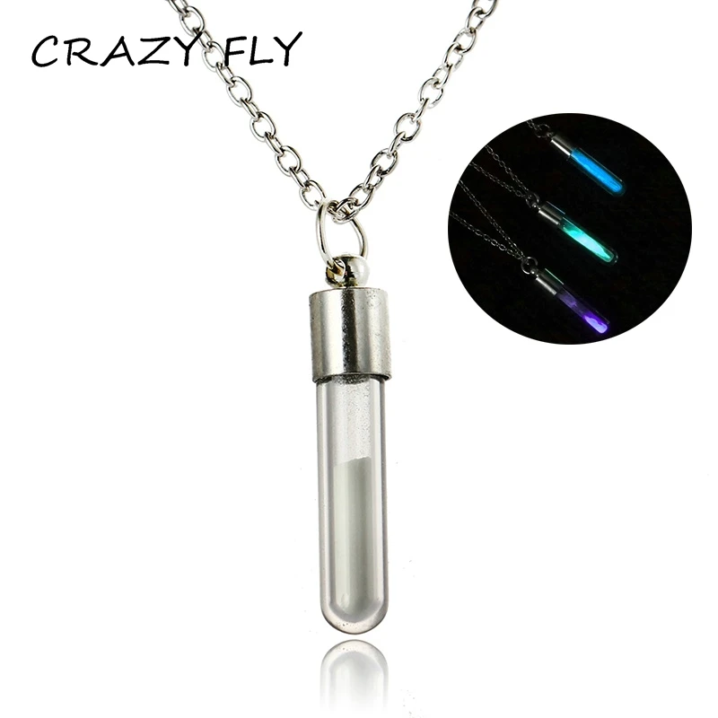 Магазин Crazy Fly 2018 Модное Новое ожерелье s Подвески светящийся яркий песок таймер