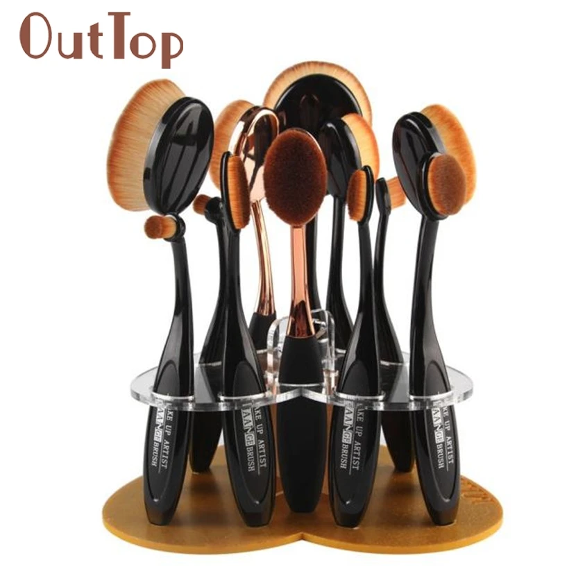 

Levert Dropship 12 Hole Love Makeup Brush Holder Drying Rack Organizer Cosmetic Shelf Tool 0324B 5Up