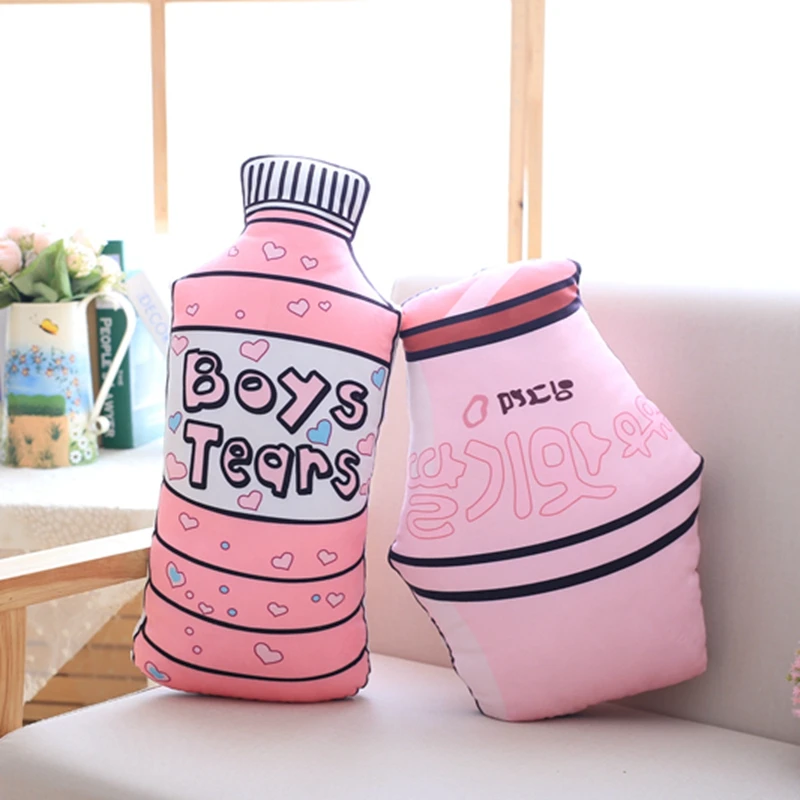 1 шт. милый розовый пончик бутылки Форма плюшевые подушки мягкие вниз хлопок Подушка Диван украшения игрушки моделирования кукла подарок для детей