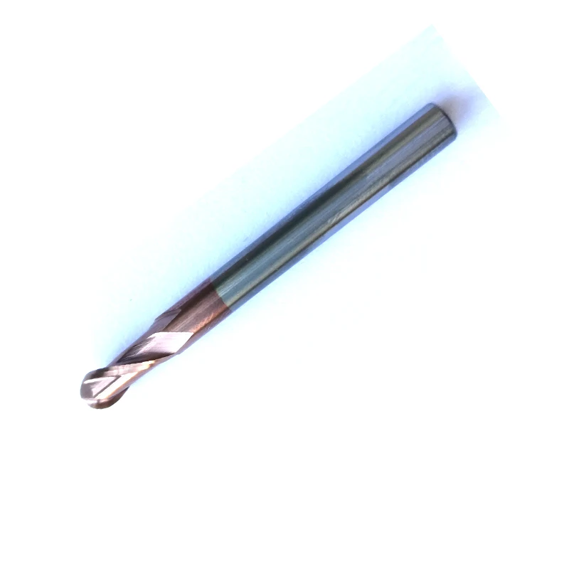 

radius=2.0mm 2 Flutes hrc55 R2.0*8*D4*50 solid carbide Ball nose End Mill CNC router bits tools Milling cutter