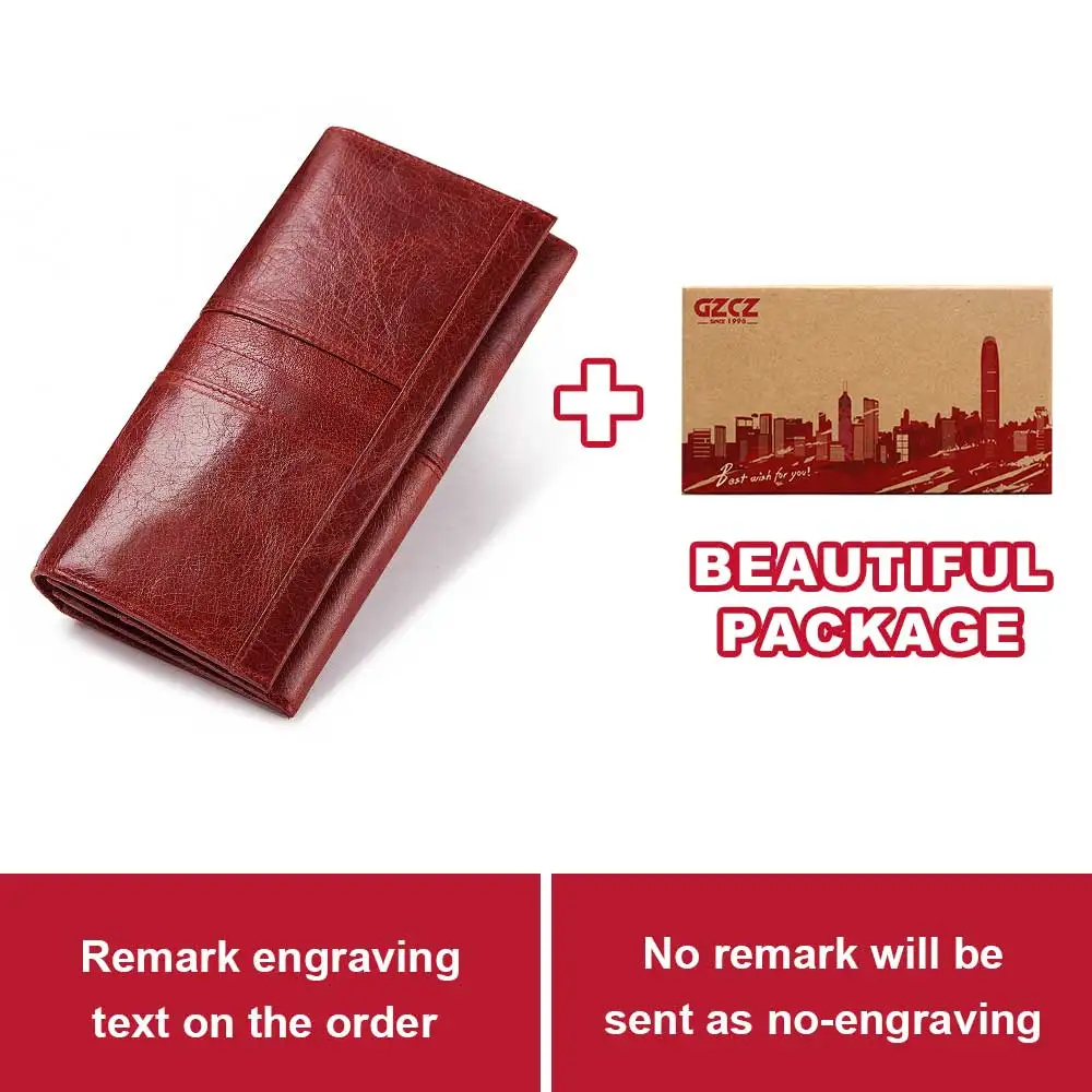 Red-L-BOX GZCZ, натуральная кожа, женский модный клатч, кошелек, Женский кошелек, портмоне, зажим для телефона, сумка, длинный, женский, удобный держатель для карт - Цвет: Red-L-BOX