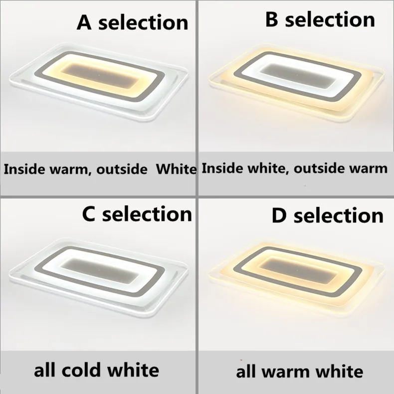 Современный Ультра-Тонкий минималистичный акриловый потолочный светодиодный прямоугольный потолочный светильник для гостиной, спальни, креативные потолочные светильники для учебы