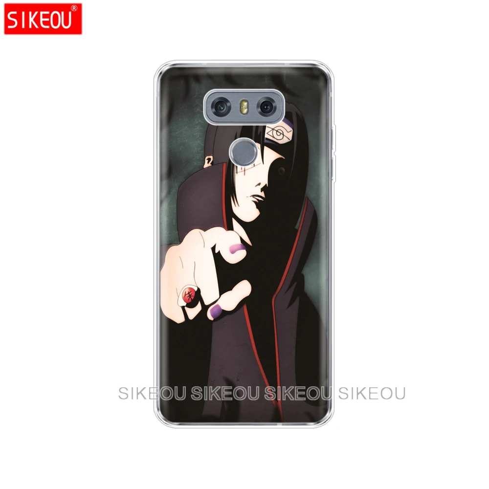 Силиконовый чехол для телефона LG G7 Q8 Q6 G6 MINI G5 V30 V7 V9 k10 k8 X POWER 2 Naruto Sasuke Anime