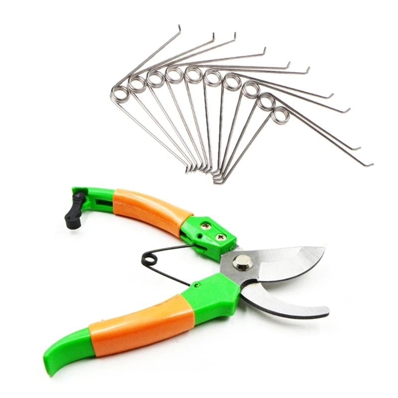 10Pcs V Shape Steel Compression Spring Gardening Scissors Accessories Tool