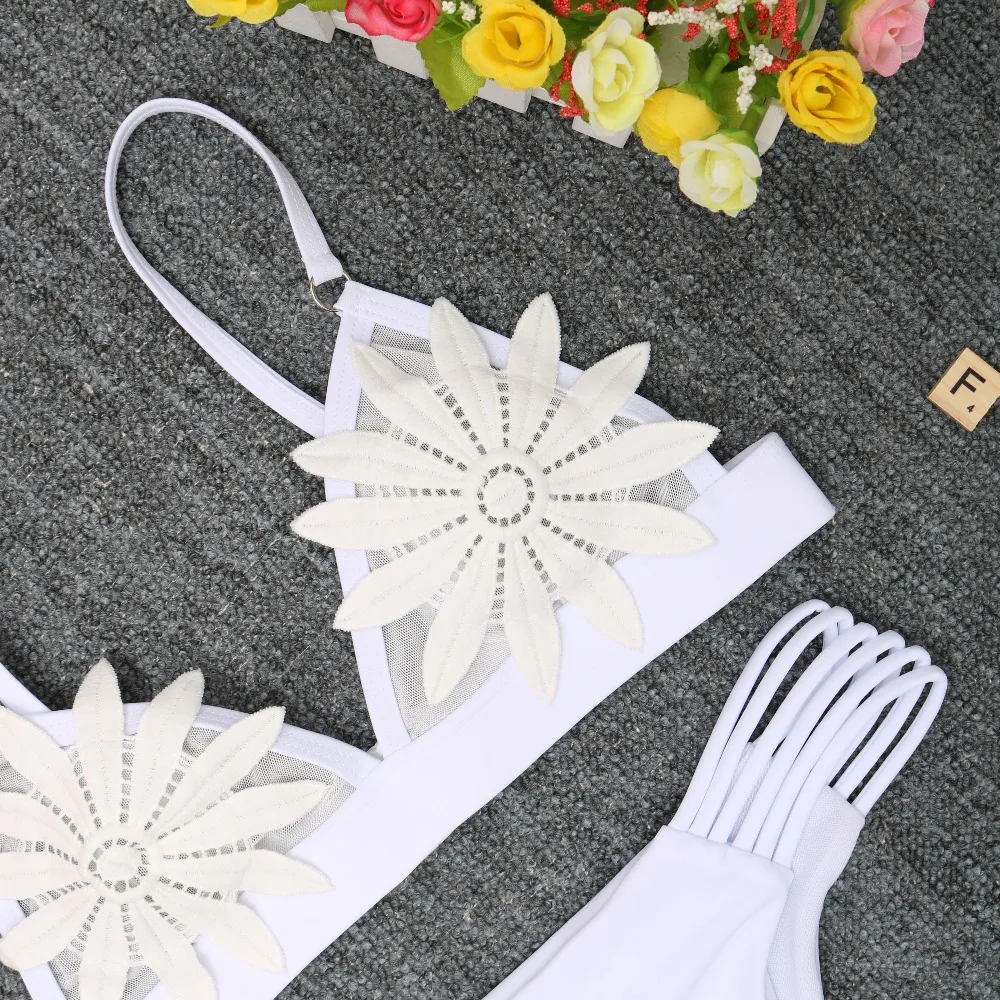 2018 New Bandage Two-pieces Bikini Set Sexy Push-up 3D Floral Swimwear Women Swimsuit Female Bathing Suit Bathers Beachwear (15)