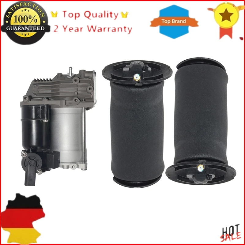 OE Quality for BMW 5 E61 Air Suspension Compressor Pump+Pair Air spring