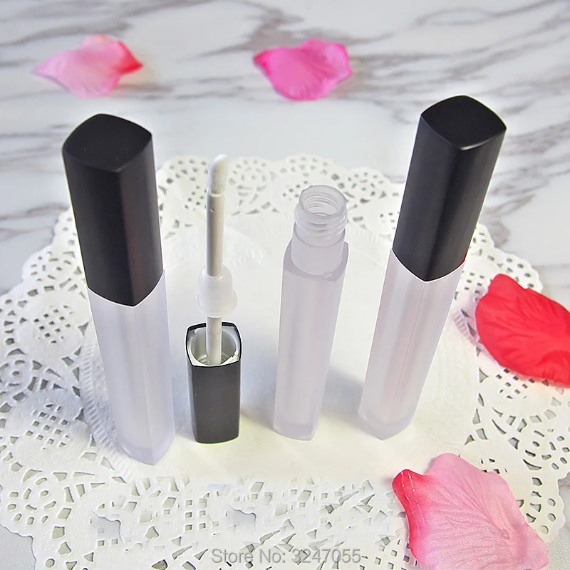 5ML 50pcs/lot Frosted Clear Elegant Lip Gloss Tube, DIY Empty Lipstick