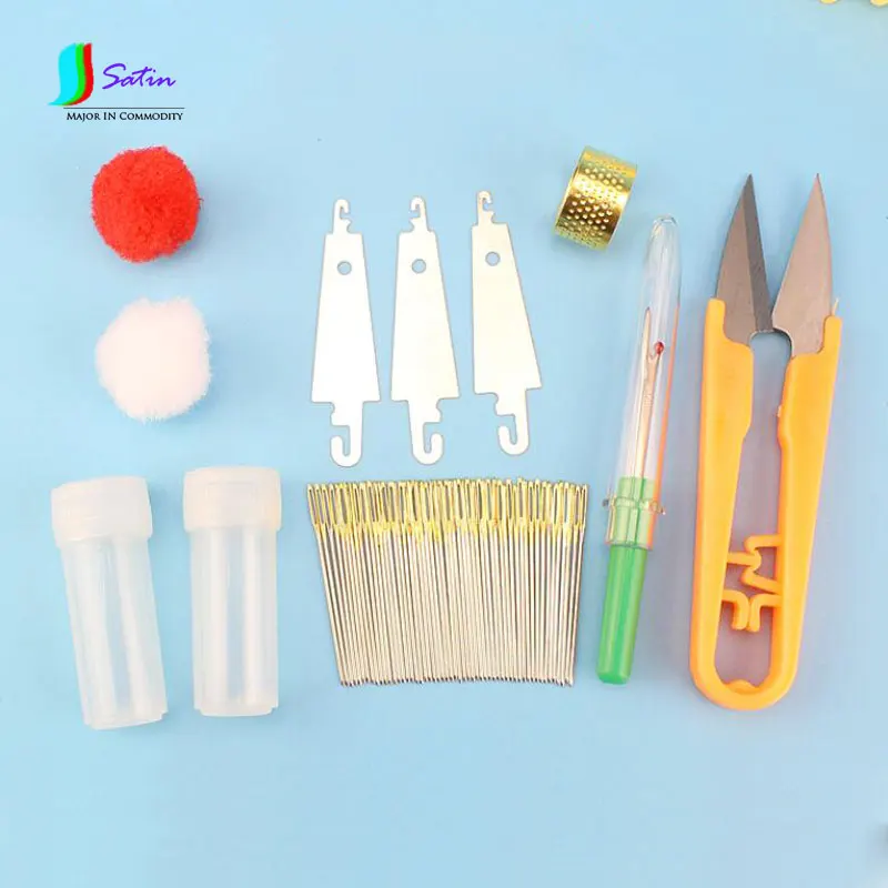 Home DIY Cross Stitch Tool Set Accessory,Needles Box/Thimble/scissor