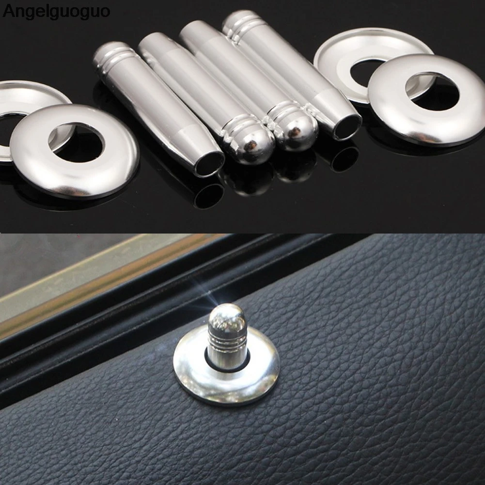 Angelguoguo for BMW 3 Series E90/ 5 Series E60 door bolt lock pin auto door bolt Cover ( Red and Silver color option)