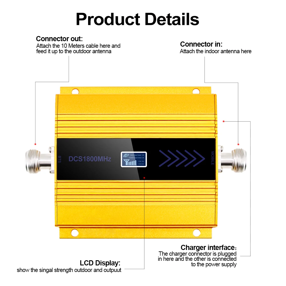 PCB 4g Lte 1800 МГц усилитель LCD GSM Amplificador GSM 2g 4g усилитель DCS 1800 усилитель сигнала мобильного телефона повторитель